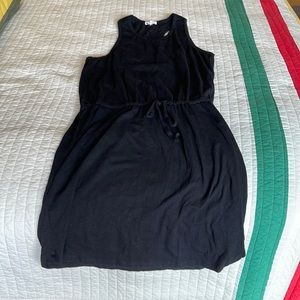 Sundry for EverEve Tie Waist Racerback Black Dress